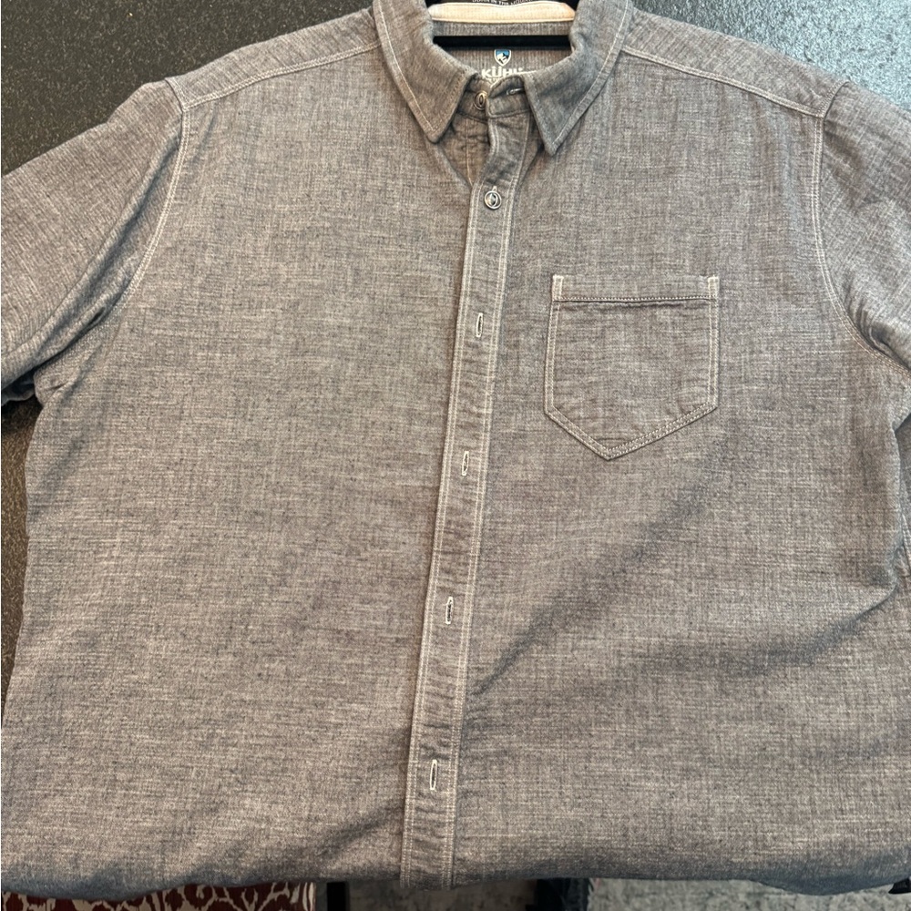 Kuhl Gray Casual Button-Down Shirt